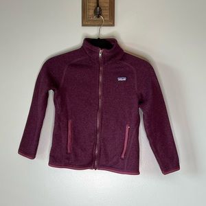 Patagonia purple full-zip fleece sweater w/ 2 pockets  size S (7-8) *child size*